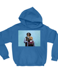 Sudadera con capucha personalizada para 2 mascotas 'Step Doggo & Doggette'