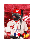 Lienzo personalizado para mascotas de pie 'Washington Nationpaws'