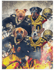 Manta personalizada para 4 mascotas 'New Orleans Doggos'