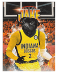 Manta personalizada para mascotas con el logo de Indiana Pacers Doggos