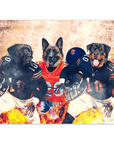 Póster personalizado para 3 mascotas "Chicago Doggos"