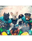 Póster personalizado para 3 mascotas "Jacksonville Doggos"