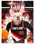 Póster de perro personalizado de 'Pawtland Trail Blazers'