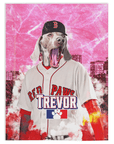 Manta personalizada para mascotas "Boston Red Paws"