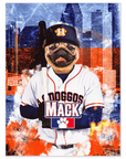 Póster personalizado para mascotas "Houston Astro Doggos"