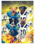 Póster personalizado para 4 mascotas "San Diego Doggos"