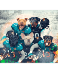 Póster personalizado de 5 mascotas "Jacksonville Doggos"