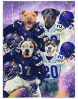 Manta personalizada para 4 mascotas 'Minnesota Doggos'
