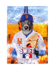 Lienzo personalizado con la imagen de la mascota de pie 'New York Mets Doggos'