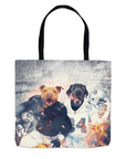 Bolsa de mano personalizada para dos mascotas 'Oakland Doggos'