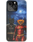 Funda personalizada para teléfono con 2 mascotas 'Batdog & Flash Doggo'