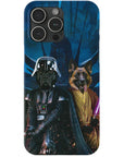 Funda personalizada para teléfono con 2 mascotas 'Darth Woofer & Jedi-Doggo'