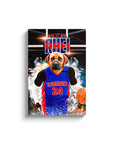 Lienzo personalizado para mascotas 'Dogtroit Pistons'