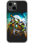 Funda personalizada para teléfono con 2 mascotas 'Teenage Mutant Ninja Doggos'