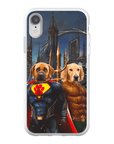 Funda personalizada para teléfono con 2 mascotas 'Superdog & Aquadog'