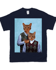 Camiseta personalizada para 2 mascotas 'Step-Kitties'