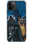Funda personalizada para teléfono con 2 mascotas 'Darth Woofer & Jedi-Doggo'