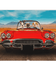 Manta personalizada para 3 mascotas 'The Classic Paw-Vette'