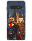 Funda personalizada para teléfono con 2 mascotas 'Superdog & Aquadog'