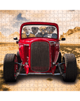 Rompecabezas personalizado de 4 mascotas 'The Hot Rod'
