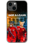 Funda personalizada para teléfono con 2 mascotas 'Russia Doggos'