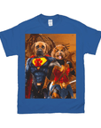 Camiseta personalizada para 2 mascotas 'Superdog & Wonder Doggette'