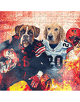 Rompecabezas personalizado de 2 mascotas 'Cleveland Doggos'