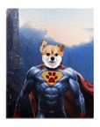 Lienzo personalizado para mascotas 'The Super Dog'
