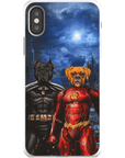 Funda personalizada para teléfono con 2 mascotas 'Batdog & Flash Doggo'