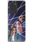 Funda personalizada para teléfono con 2 mascotas '1980s Lazer Portrait'