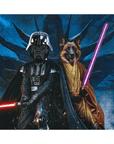 Rompecabezas personalizado de 2 mascotas 'Darth Woofer & Jedi-Doggo'