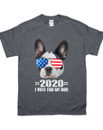 Camiseta personalizada para mascotas '2020 Voto por mi perro'