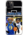 Funda personalizada para teléfono con 2 mascotas 'Golden State Doggos'