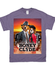 Camiseta personalizada con 2 mascotas 'Boney and Clyde'