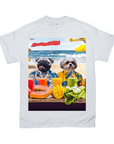 Camiseta personalizada para 2 mascotas 'The Beach Dogs'