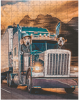 Puzzle personalizado de 2 mascotas 'Los Camioneros'