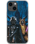 Funda personalizada para teléfono con 2 mascotas 'Darth Woofer & Jedi-Doggo'