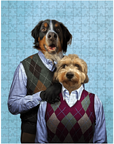 Puzzle personalizado para 2 mascotas 'Step Doggo & Doggette'