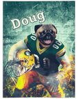 Manta personalizada para mascotas 'Green Bay Doggos'