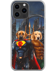 Funda personalizada para teléfono con 2 mascotas 'Superdog & Aquadog'