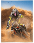 Manta personalizada para mascotas 'El piloto de motocross'