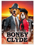 Póster personalizado para 2 mascotas 'Boney and Clyde'