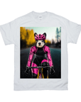 Camiseta personalizada para mascotas 'La ciclista femenina'