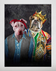 Personalized '2Paw And Notorious D.O.G.' poster featuring two pets dressed as rappers.