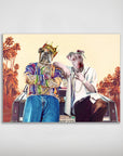 Personalized '2Paw and Notorious D.O.G. California Edition' poster featuring two pets as rappers.