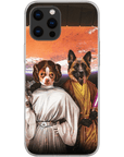 Funda personalizada para teléfono con 2 mascotas 'Princess Leidown & Jedi-Doggo'