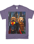 Camiseta personalizada para 2 mascotas 'Superdog & Aquadog'