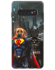 Funda personalizada para teléfono con 2 mascotas 'Superdog & Batdog'