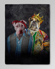 Manta personalizada para 2 mascotas '2Paw And Notorious DOG'