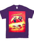 Camiseta personalizada para 2 mascotas 'Paw Watch'